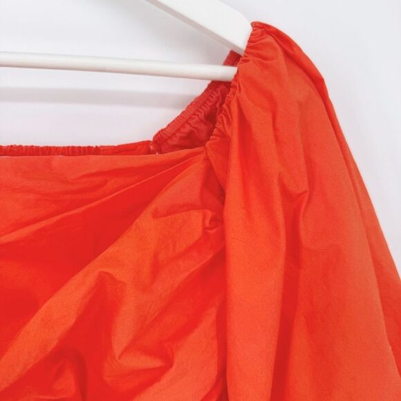 Tanya Taylor Alondra Off Shoulder Puff‎ Sleeve Crop Top Sz 2 - Picture 5 of 11